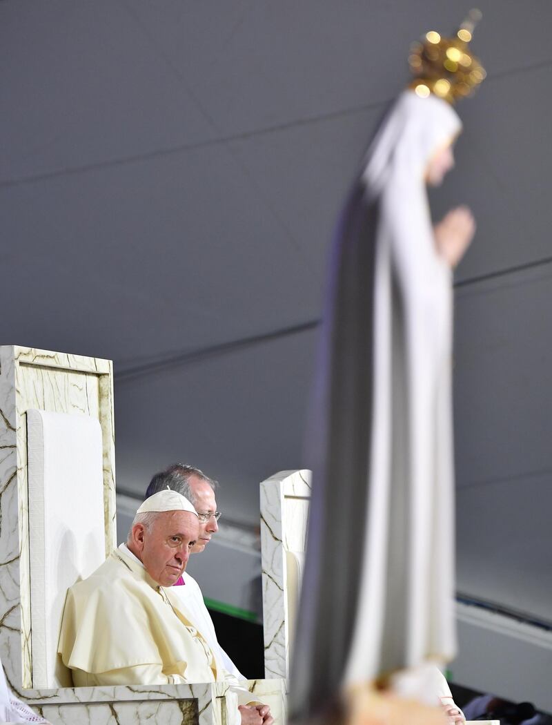 Pope Francis (L) attends the evening vigil with pilgrims participating in the World Youth Day (WYD) at the Campo San Juan Pablo II-Metro Park in Panama City, Panama. he World Youth Day (WYD), which runs from 23 January to 27 January 2019, and is one of the main events of the Church that gathers the Pope with youngsters from around the world.  EPA