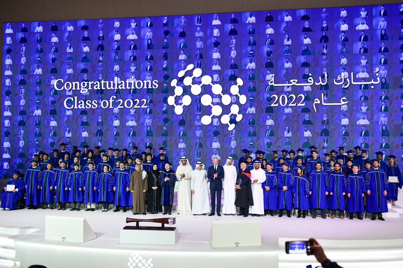 Fifty- two students from 24 countries, including eight Emiratis, were awarded post-graduate degrees in the AI fields of computer vision and machine learning. Khushnum Bhandari / The National 