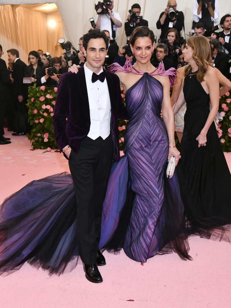 Zac Posen dressed Katie Holmes for the 2019 Met Gala. AP