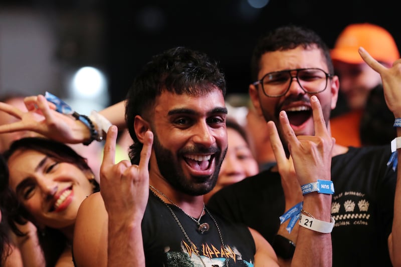 Music lovers at the Yas Island gig