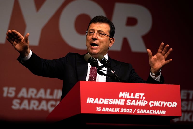 Istanbul Mayor Ekrem Imamoglu. AP