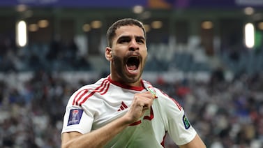 Sultan Adil scored the UAE's third goal against Yemen. Getty Images