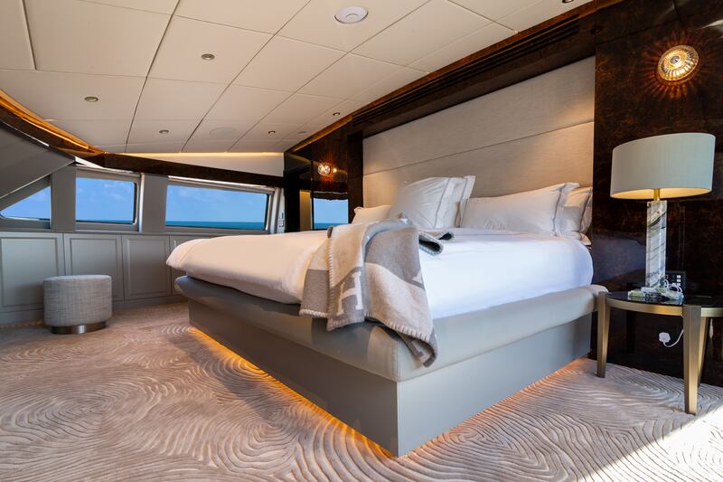 The yacht can accommodate 12 guests in its six luxurious cabins