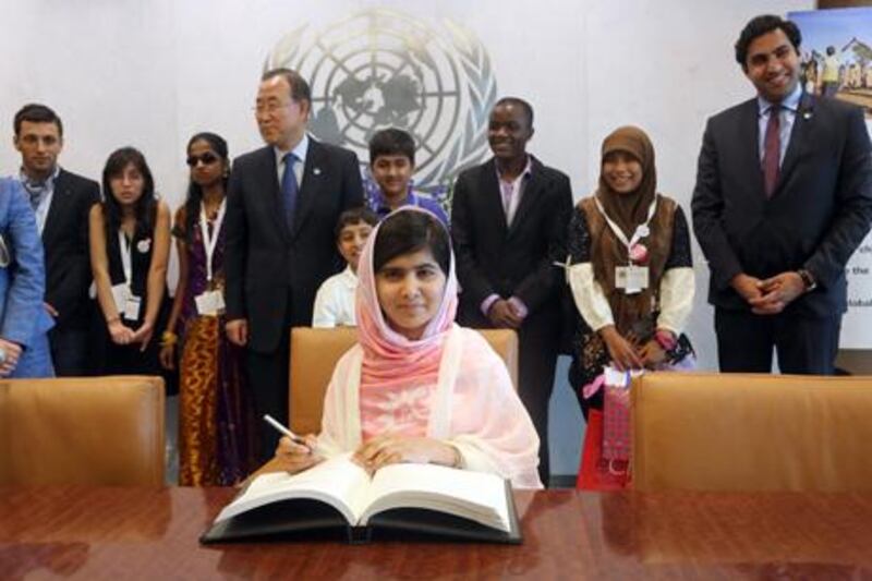 Malala Yousafzai, shot by the Taliban for promoting education for girls, celebrated her 16th birthday addressing the United Nations recently. AP Photo/Mary Altaffer