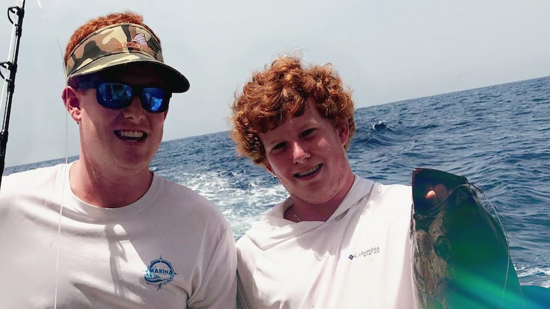 Murdaugh brothers Buster and Paul on their watercraft. Photo: Netflix