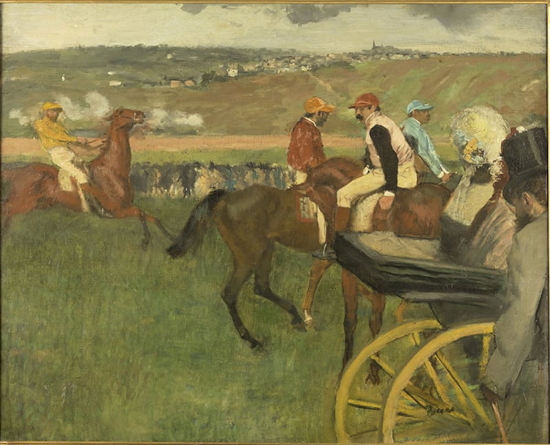 Louvre Abu Dhabi is hosting a significant exhibition of Impressionist works, with more than 150 masterpieces, including 'The Racecourse, amateur jockeys near a car', 1876-1887, by Edgar Degas. All photos: Louvre Abu Dhabi, Musee d'Orsay