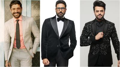 Bollywood stars Farhan Akhtar and Abhishek Bachchan will host the IIFA Awards 2023 in Abu Dhabi's Etihad Arena along with actor and presenter Maniesh Paul. Photo: Wizcraft