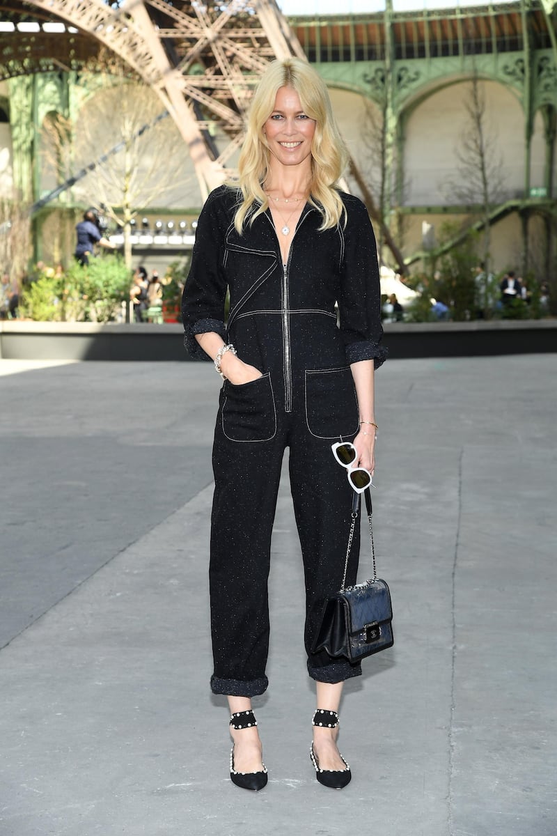 PARIS, FRANCE - JULY 04: Claudia Schiffer attends the Chanel Haute Couture Fall/Winter 2017-2018 show as part of Haute Couture Paris Fashion Week on July 4, 2017 in Paris, France.  (Photo by Pascal Le Segretain/Getty Images)