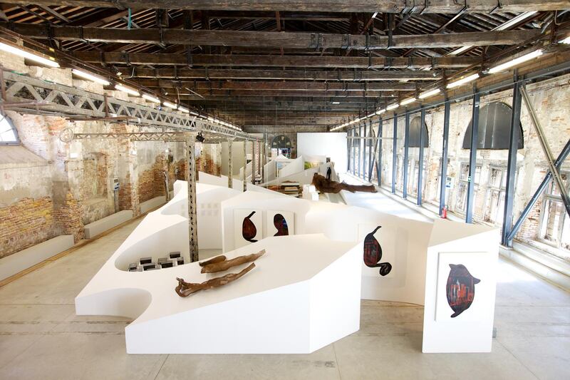 View of the Second Time Around exhibition, part of the UAE Pavilion for Venice Biennale 2011. National Pavilion UAE