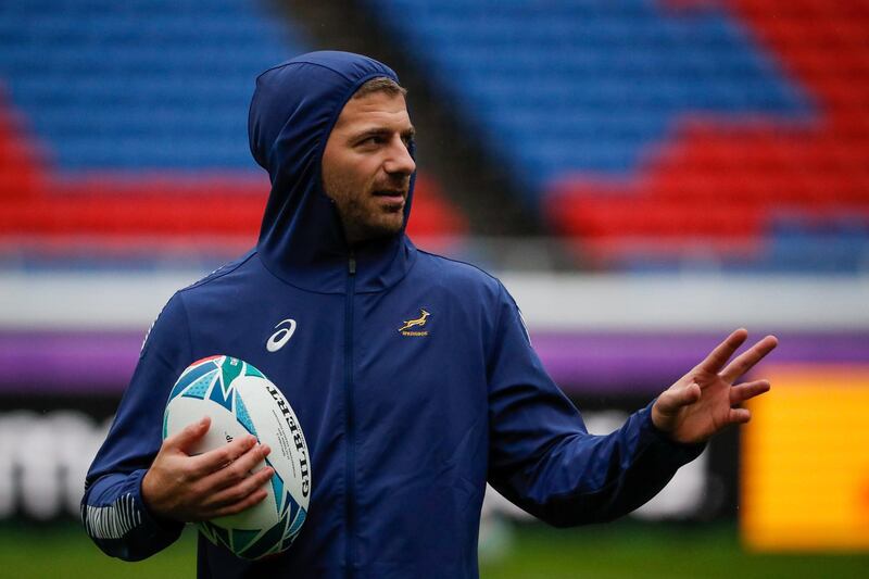 Willie Le Roux of South Africa trains in Tokyo. EPA