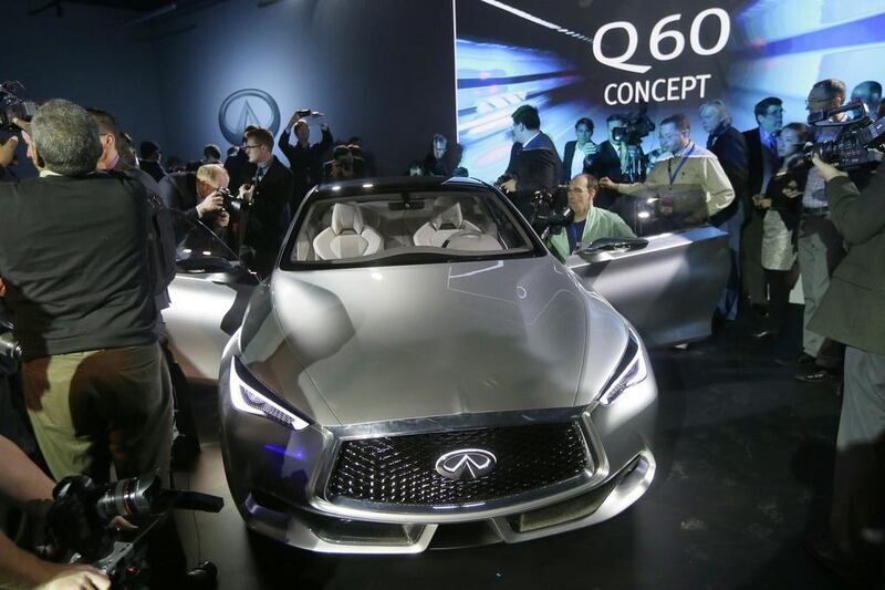 The Infiniti Q60 concept was unveiled in Detroit, a precursor to a high-performance sports coupe slated to go on sale next year. Carlos Osorio / AP Photo