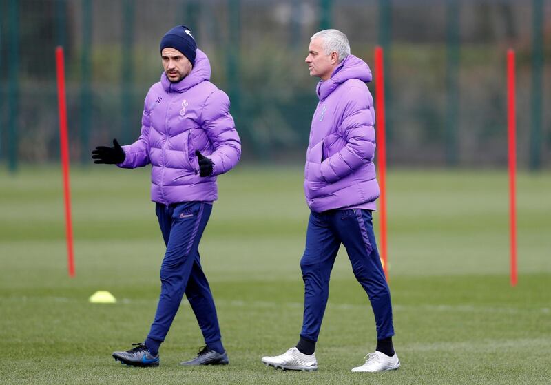 Jose Mourinho and assistant coach Joao Sacramento. Reuters