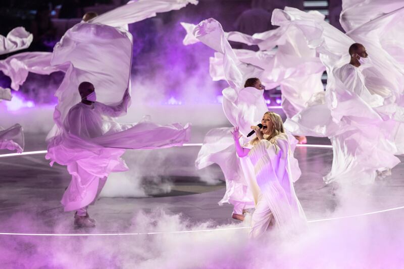 Ellie Goulding performs at the Expo 2020 opening ceremony. Photo: Expo 2020 Dubai