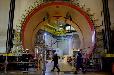 The construction site of the third-generation European Pressurised Water nuclear reactor in Flamanville, France, on June 14. Reuters