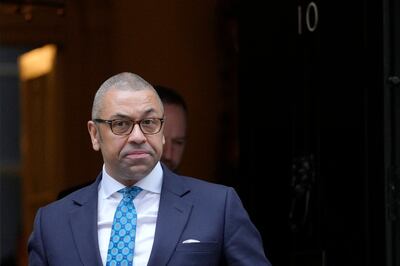 Britain's Foreign Secretary James Cleverly is resisting calls to cut diplomatic ties with Iran. AP
