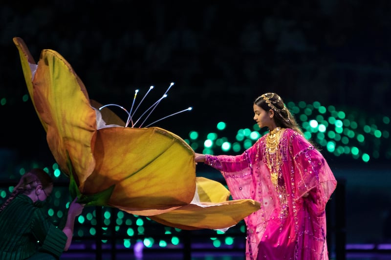 A cultural performance during the opening ceremony. Photo: Expo 2020 Dubai