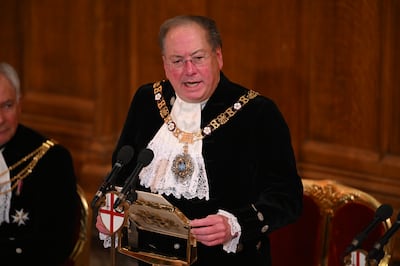 Michael Mainelli speaks at the Lord Mayor's Banquet at Guildhall last year. Getty Images