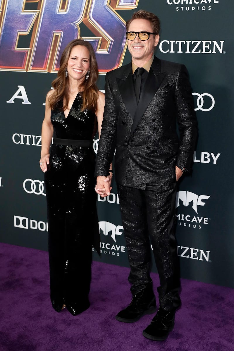Robert Downey Jr and Susan Downey at the world premiere of 'Avengers: Endgame' at the Los Angeles Convention Center on April 22, 2019. EPA