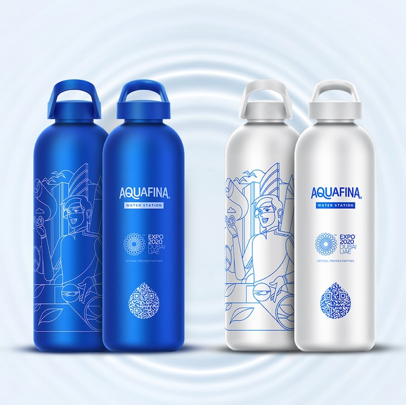 Aquafina water bottles for Expo 2020 Dubai