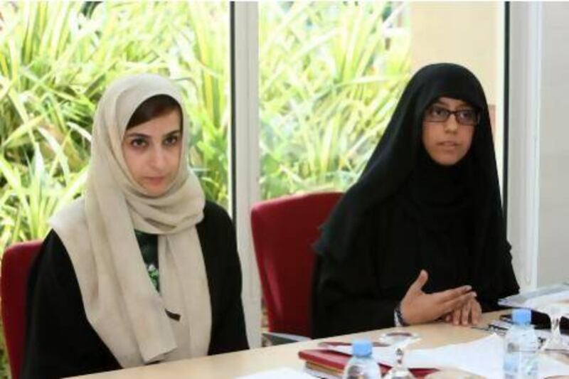Jameela Al Muhairi , chief of Dubai Schools Inspection Bureau and Fatma Belrahif , acting director of the bureau, said inspections had found some nursery teachers were ‘not experienced enough’. Pawan Singh / The National