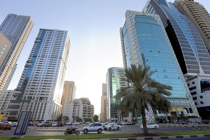 The Buheirah Corniche Road in Sharjah. Initially only plots will be made available to sub-developers to build apartment and villas. Satish Kumar / The National