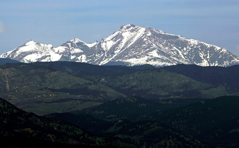 Long's Peak in Rocky Mountain National Park, seen from Boulder, Colorado. Reuters