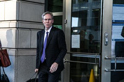 John Schmidtlein, partner at Williams & Connolly and lead litigator for Alphabet's Google, exits federal court in Washington, DC, US, on Wednesday. Bloomberg