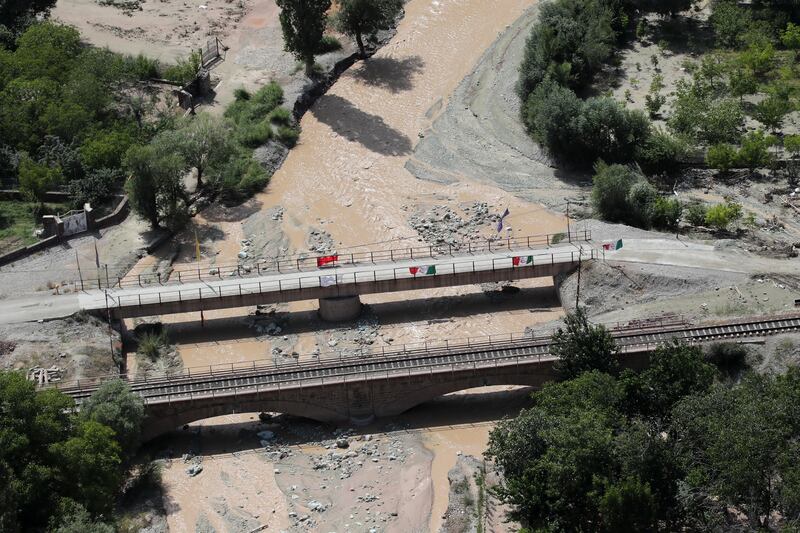 Roads into Firuzkuh, a town of about 18,000 people in Tehran province, after days of floods in Iran. EPA