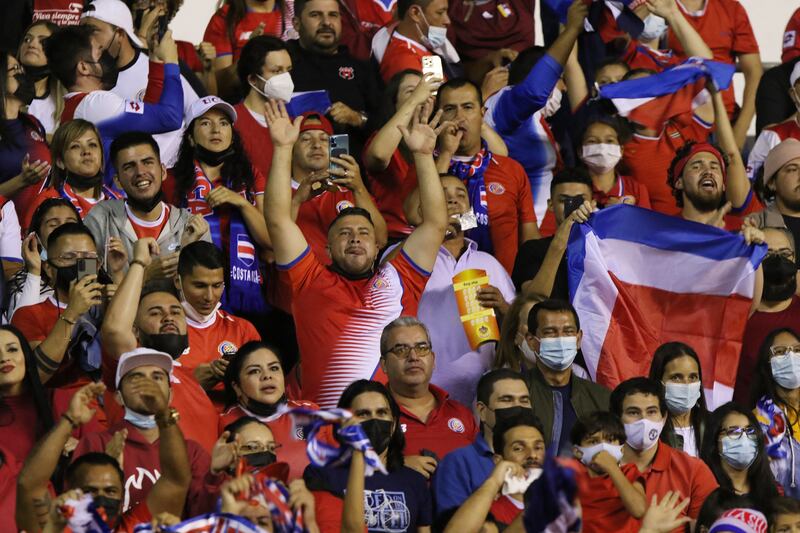 Costa Rica fans during the match in San Jose. Reuters