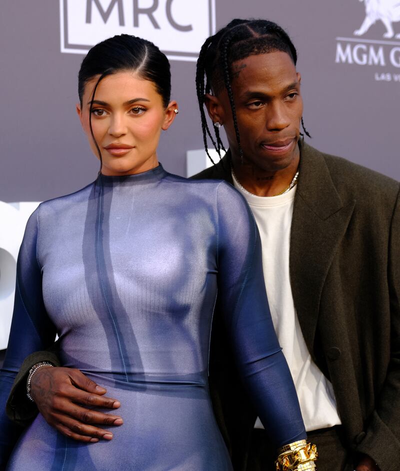  Kylie Jenner gave birth to a son with Houston rapper Travis Scott in February. AFP