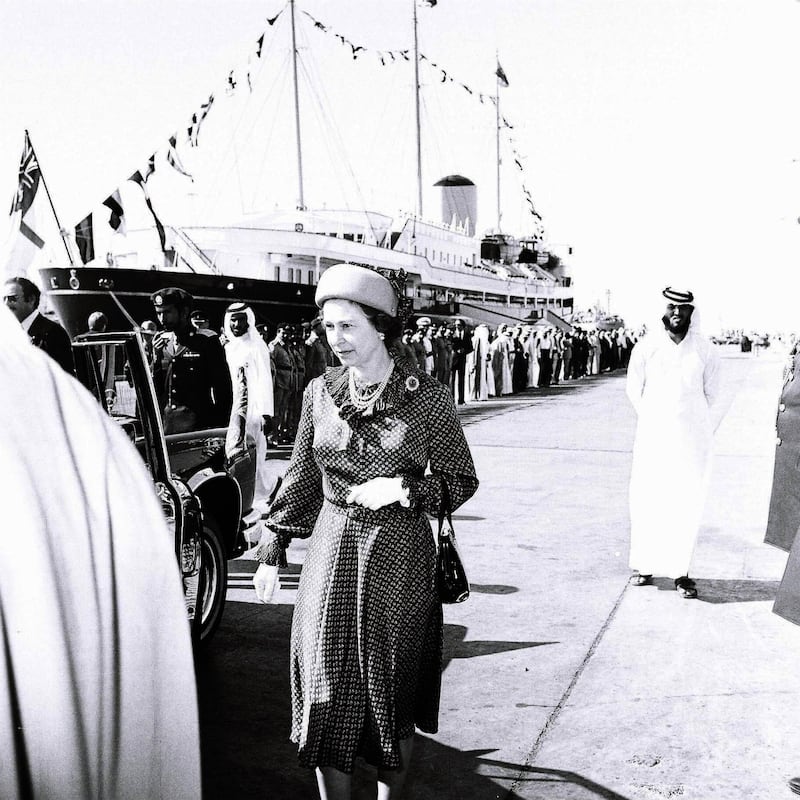 An image from the Itihad archive. Courtesy Al Itihad.
Abu Dhabi, UAE. 1979. Queen Elizabeth II visit to UAE. *** Local Caption ***  000002.JPG