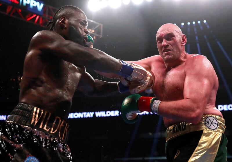 Deontay Wilder in action against Tyson Fury. Reuters