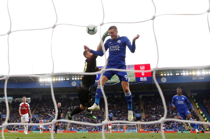 Striker: Jamie Vardy (Leicester) – A late brace ensured Arsenal were beaten and extended his outstanding scoring record against the top-six clubs. Reuters