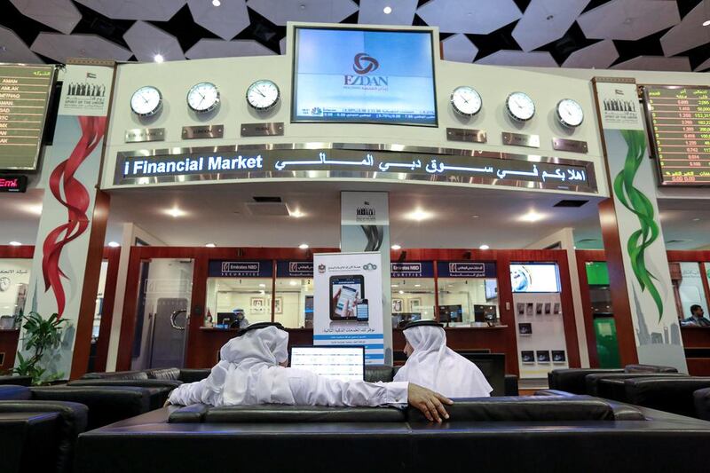 Emaar pulled the Dubai market lower on Sunday as its shares closed down 1.58 per cent. Victor Besa for The National