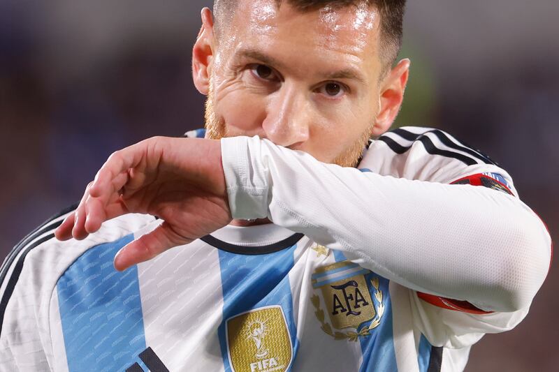 Lionel Messi of Argentina was introduced as a second-half substitute for Julian Alvarez. AP