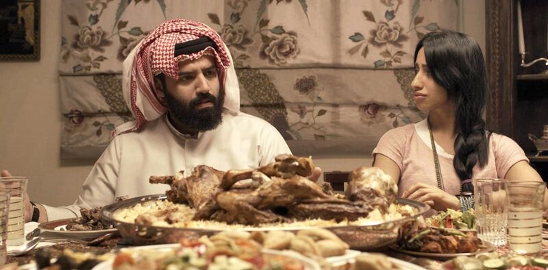 Majed Al Zubaidi and Mona Al Blooshi in 'The Dinner'