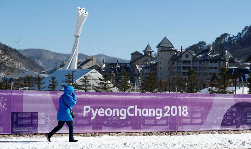 The Olympic Cauldron for the upcoming 2018 Pyeongchang Winter Olympic Games is pictured at the Alpensia resort in Pyeongchang, South Korea, January 23, 2018.   REUTERS/Fabrizio Bensch