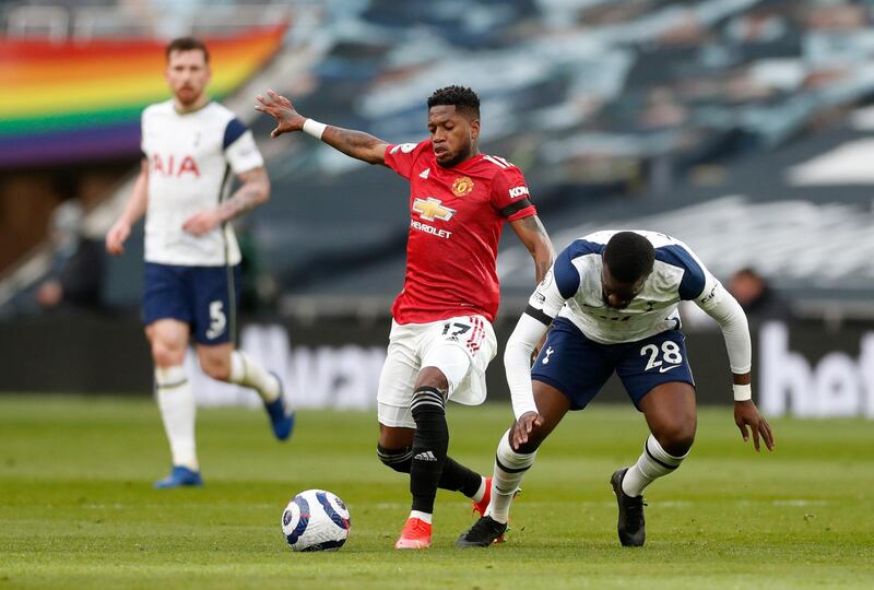 Centre midfield: Fred (Manchester United) – Even his teammates were surprised by his equaliser at Tottenham but it was well deserved. The Brazilian produced an influential, all-action display. Reuters