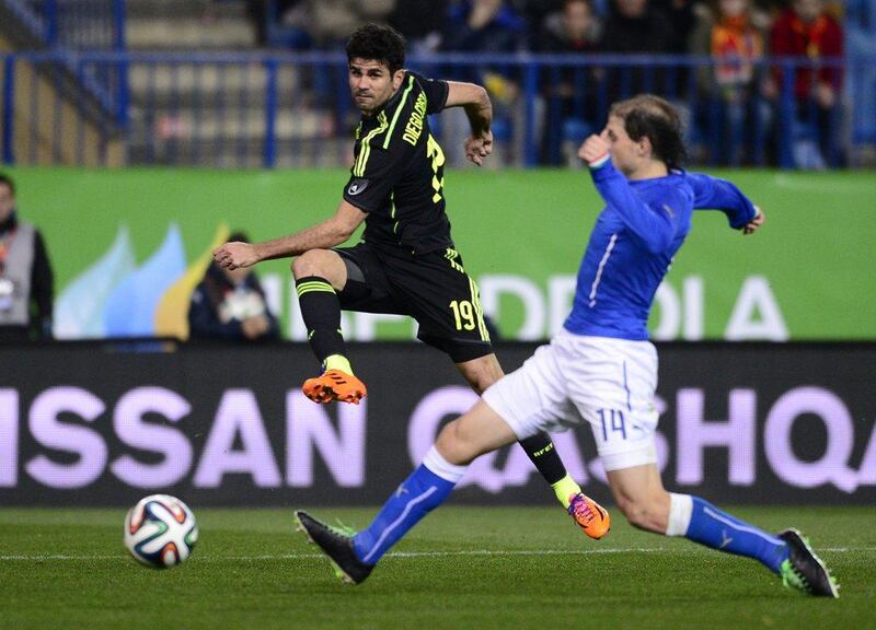 Diego Costa of Spain. Javier Soriano / AFP