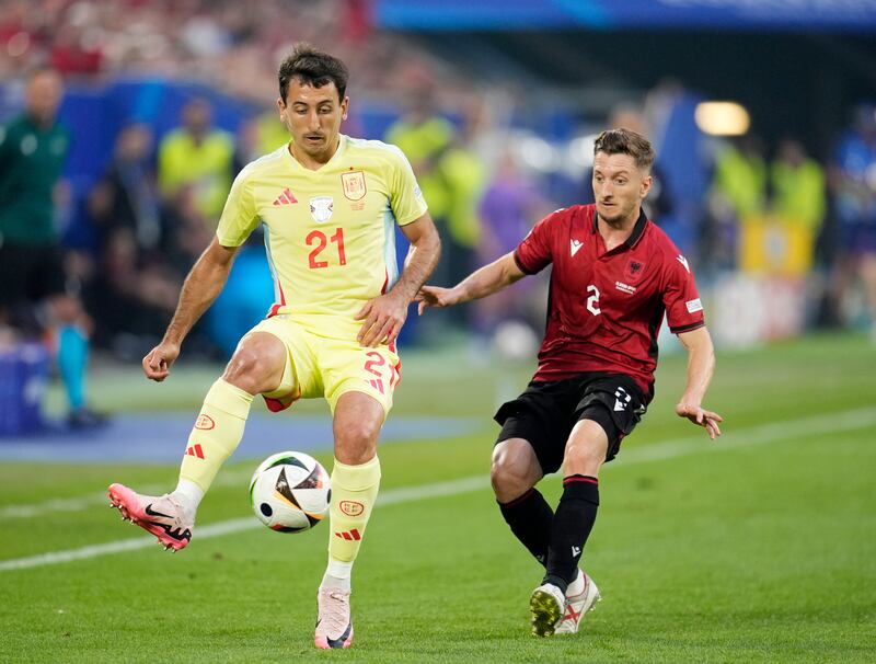 Switched with Torres and dropped centrally as Spain made it three wins from three without conceding a goal. Spain’s first XI are strong, Spain’s second XI kept up the form. PA 