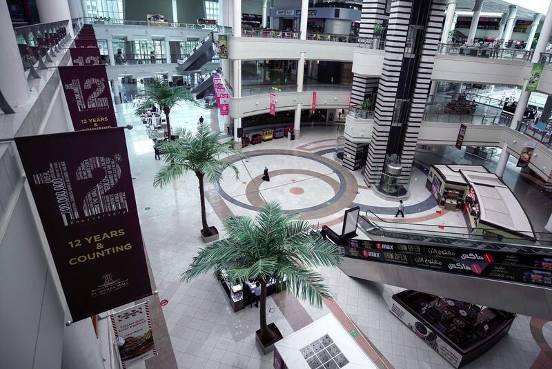 Abu Dhabi, United Arab Emirates, May 10, 2020.  
 The reopening of the Al Wahda Mall during the Coronavirus pandemic.  
Victor Besa/The National
Section:  NA
Reporter: