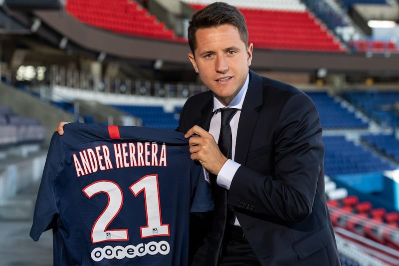Ander Herrera - Spanish midfielder joined French champions Paris Saint-Germain on a free transfer after contract with Manchester United expired. AFP