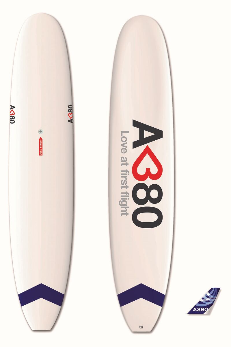 An A380 carbon fibre longboard will also go under the auctioneer's hammer next week.