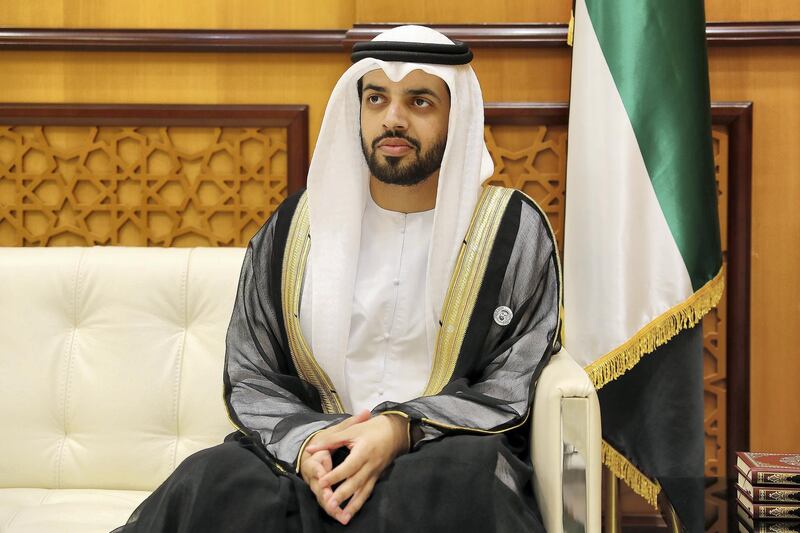 ABU DHABI , UNITED ARAB EMIRATES , JUNE 27 – 2018 :- Shaikh Omar Al Darei , Head of Fatwa and member of the new fatwa council at the General Authority of Islamic Affairs & Endowments office in Abu Dhabi.  ( Pawan Singh / The National )  For News. Story by Shareena