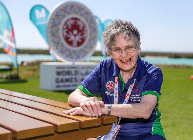 Abu Dhabi, March 19, 2019.  Special Olympics World Games Abu Dhabi 2019.-  Marguerite Moroney, Irish golfer.
Victor Besa/The National
Section:  NA
Reporter:  Dan Sanderson