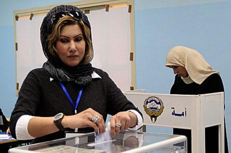 Females make up 54 per cent of the Kuwaiti electorate. Voting got off to a slow start yesterday in Kuwait City but picked up later.