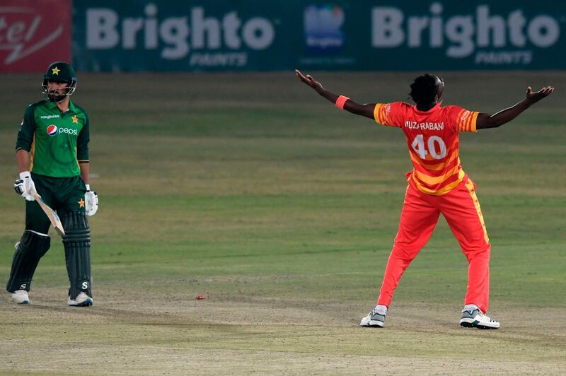 Zimbabwe's Blessing Muzarabani picked up five wickets in the third ODI. AFP