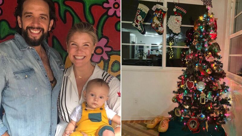 Actor Amanda Kloots lost her husband Nick Cordero to Covid-19 this year. She explained that she 'knew putting the tree up might be a hard thing to do', so she decided to 'make it joyful with [her] brother' in mid-November. Instagram / Amanda Kloots