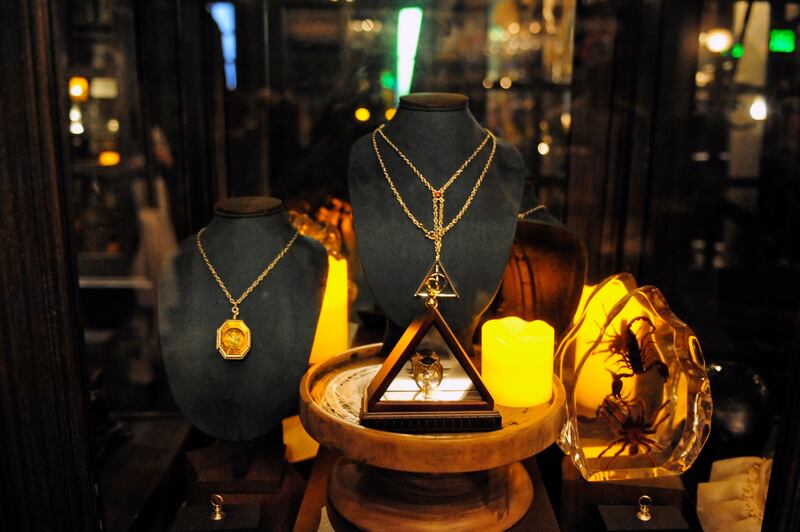 Jewellery on sale at Borgin and Burkes in Orlando. Reuters