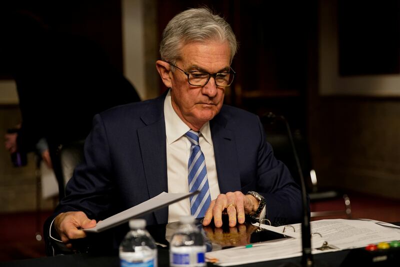 Fed chief Jerome Powell said the US central bank should consider speeding up the winding down of its bond purchases. Reuters